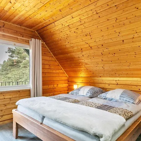 Villa Holzhaus Am Waldrand Niederfinow Esterno foto